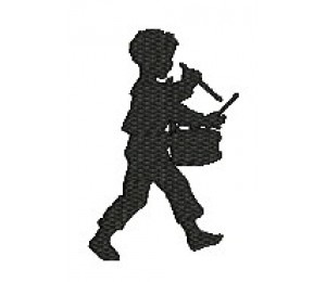 Stickserie Nostalgie Silhouette - Trommler